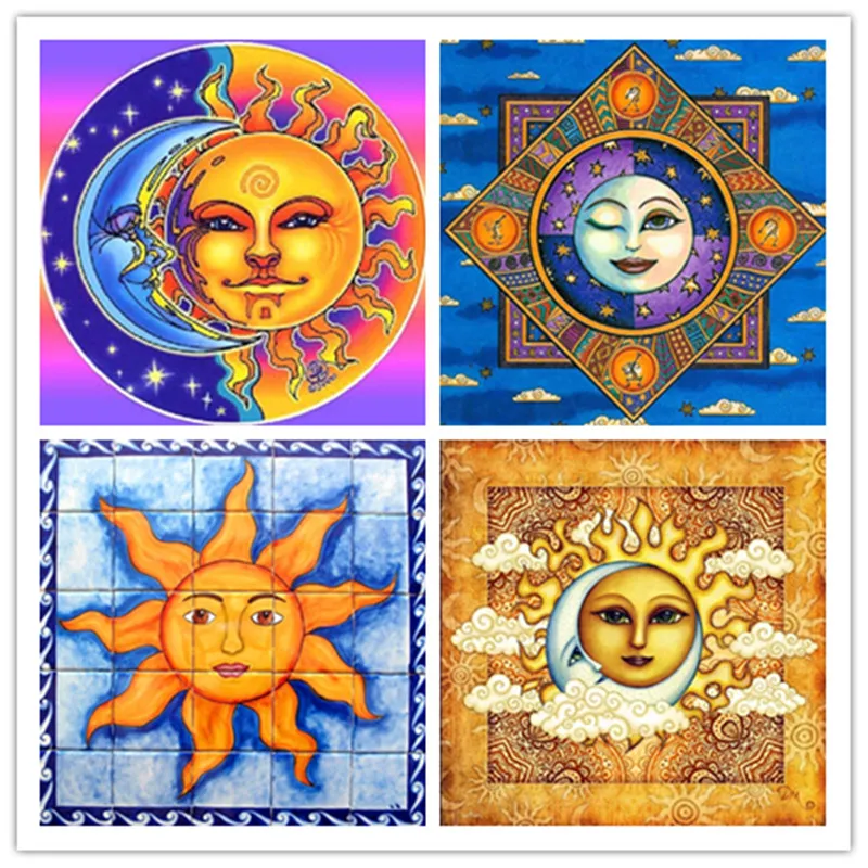 

Diy Diamond Painting Cartoon Square Stones Drill Round Diamond Embroidery face Picture Home Decoration birthday present