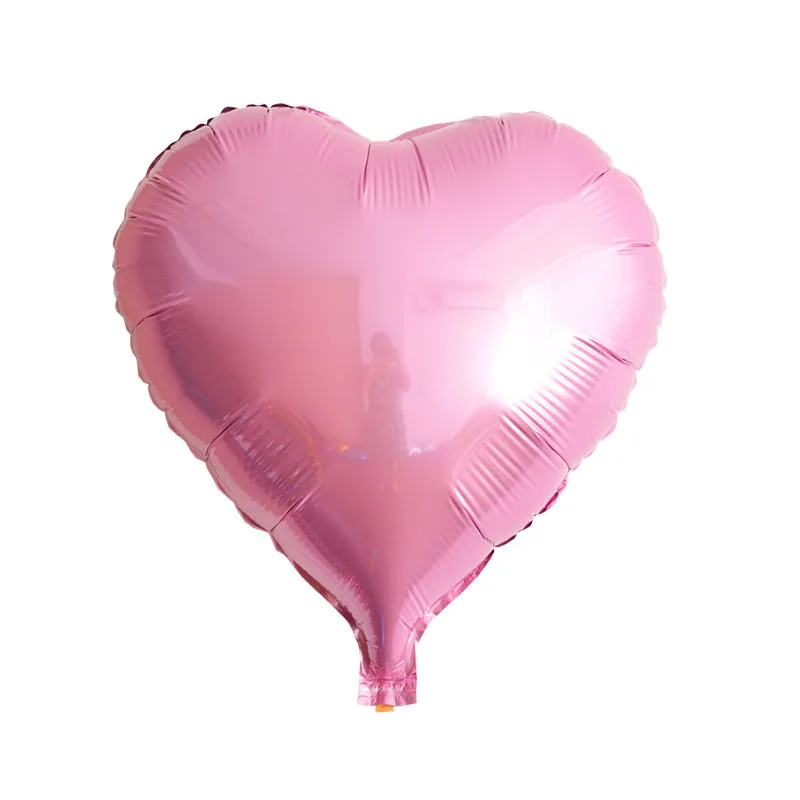 1 шт., 18 дюймов, фольгированный шар в форме сердца, для детского дня рождения, вечеринки, свадьбы, Декор, Товары для детей, воздушные шары, вечерние шары - Цвет: Розовый