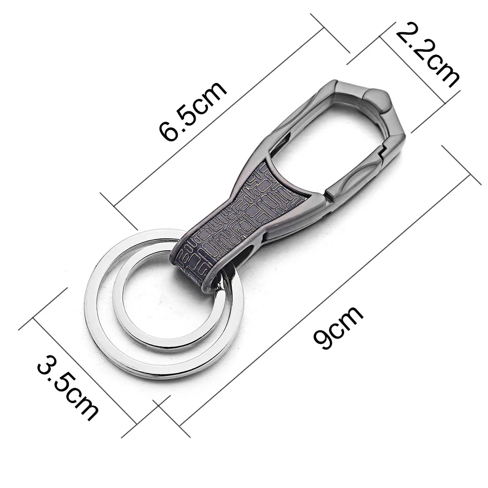 Dalaful высококачественный брелок для ключей, деловой ключ из металлического сплава, кольцо на цепочке, держатель, простой шикарный подарок для мужчин и женщин для автомобиля K374