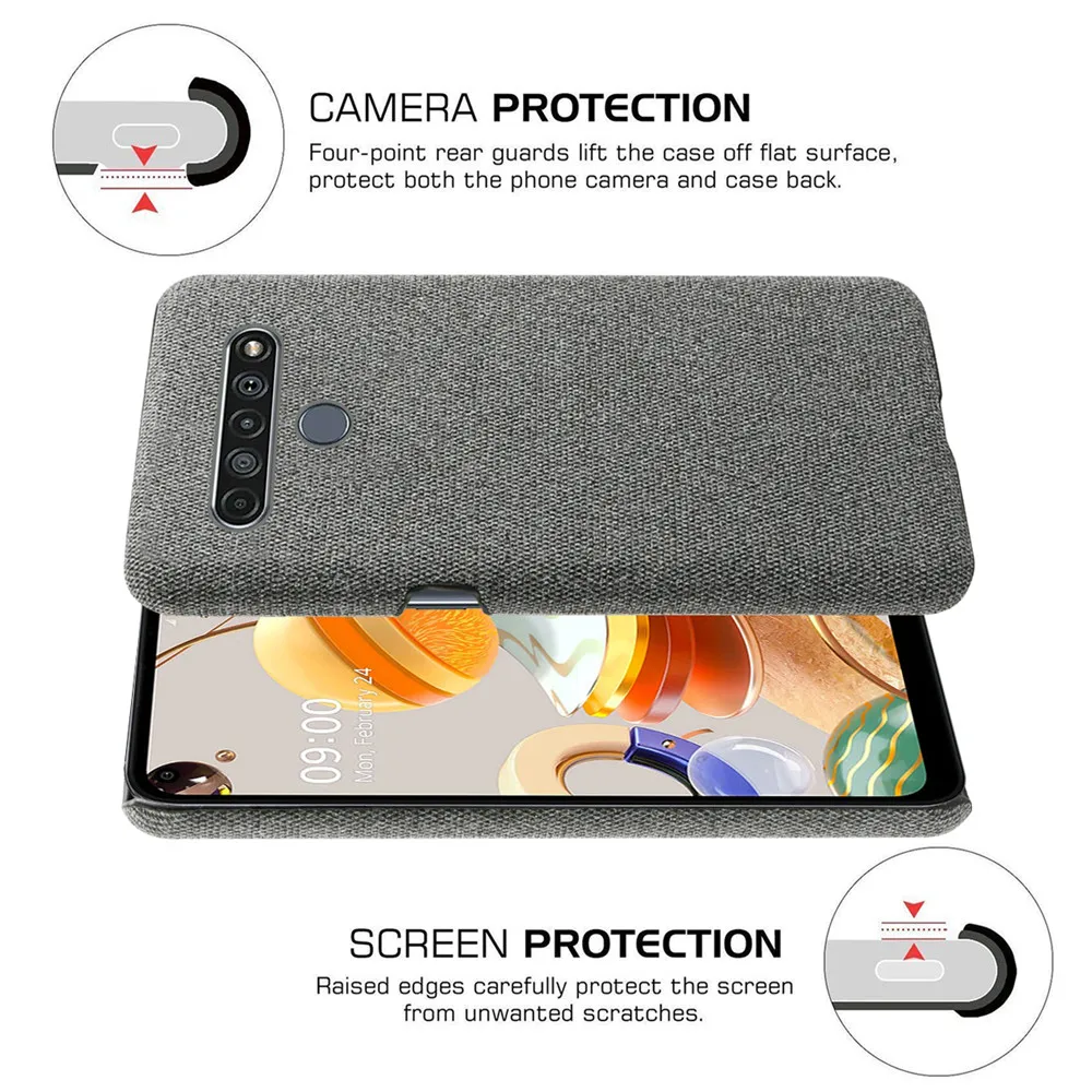 Suncase - Custodia In Vera Pelle Per LG Q6, Con Linguetta Di