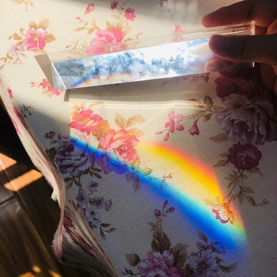 25X80MM Optical Rainbow Glass Right Angle Reflecting Triangular Prism For Teaching Light Spectrum Rainbow prism Triangular Prism