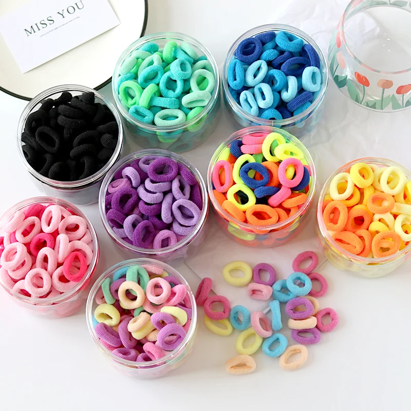 

Резинки для волос нейлоновые для женщин и девочек, разноцветные эластичные заколки для хвоста, аксессуары для волос, 35 мм, 100 шт./компл.