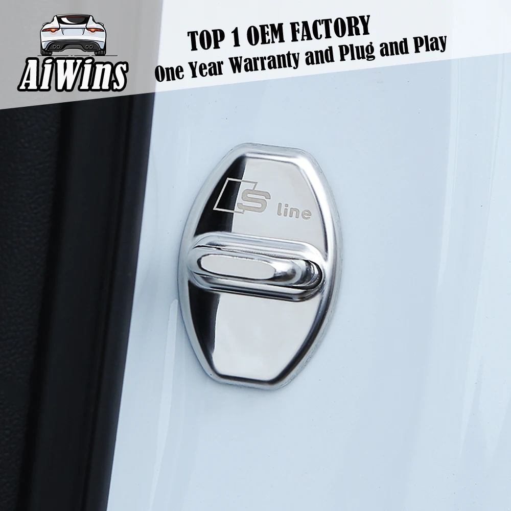 Aiwins автомобильный Стайлинг для большинства Audi A3 A4L A6 Q5 Q3 Q2L Автомобильный Дверной замок дверной замок Защитная крышка