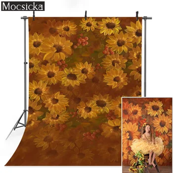 

Sunflower Texture Newborn Children Birthday Backdrop Newborn Portrait Background Photography Old Master Pregnant Woman Photocall