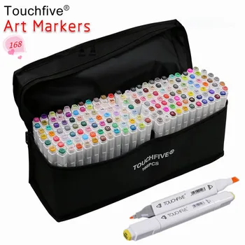 

TOUCHFIVE Optional color matching Art Markers Brush Pen Sketch Alcohol Based Markers Dual Head Manga Drawing Pens Art Supplies