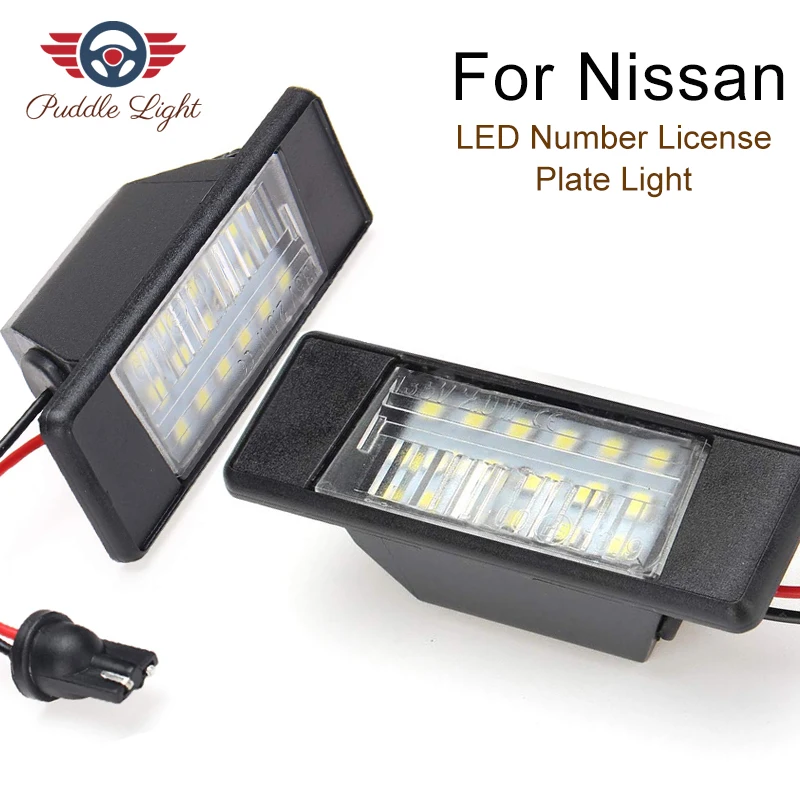 

Car LED Rear Number Plate Light For Nissan X-trail Primera P12 Primera P12 Patnfinder R51 Qashqai TEANA Versa Juke NV200 Nismo