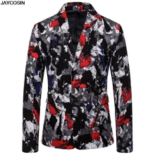 KLV, новинка, мужской пиджак, Осень-зима, очаровательный, Повседневный, приталенный, пиджак, на пуговицах, с принтом, топ, блуза, vestidos fiesta boda 9916