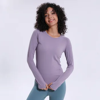 

Women's Full Yoga Gym Slim Running Long Sleeve Quick-drying Training Fitness T-shirt Workout Tops For Sport Shirt Deporte Mujer