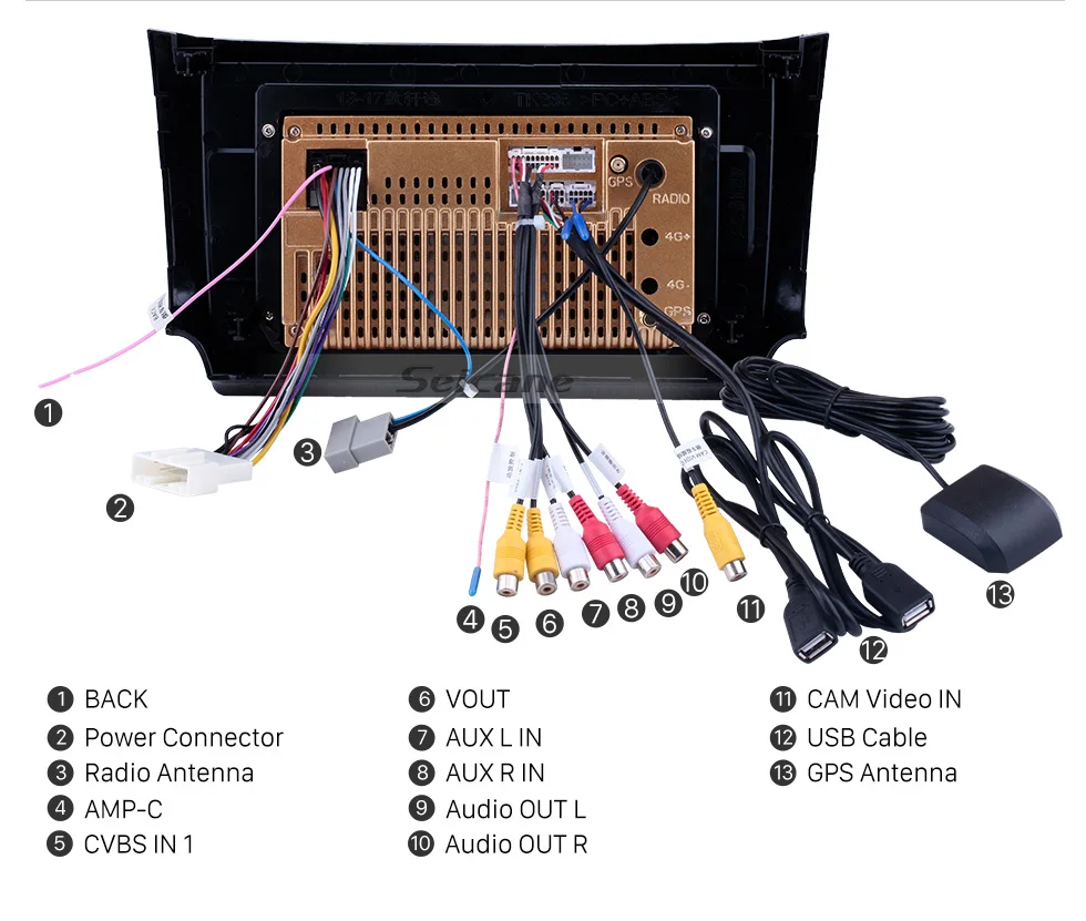 Discount Seicane 2Din GPS Multimedia Player Head Unit For 2012 2013-2016 NISSAN SYLPHY Android 8.1 10.1" 2Din Car Radio Support SWC WIFI 16