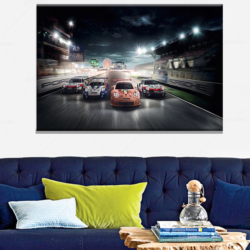 24 Hours Le Mans Classic Racing Car Poster Print Canvas Painting Home Decor Wall Art Picture For Living Room Frame | Дом и сад