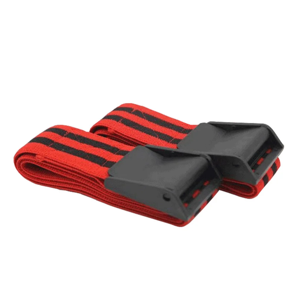 Красный 1 пара силовой практики кровотока лимит эластичный стоп кровотечение тренировочный Пояс Фитнес Пряжка Тяжелая атлетика окклюзионная лента - Цвет: Красный