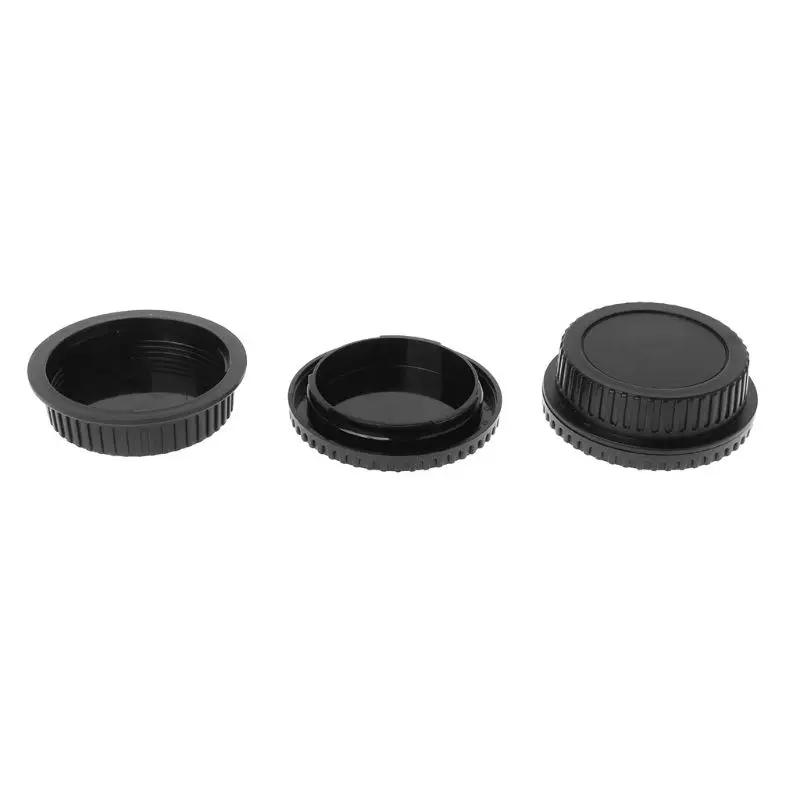 

Rear Lens Body Cap Camera Cover Set Dust Screw Mount Protection Plastic Black Replacement for Canon EOS EF EFS 5DII 5DIII 6D