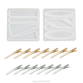 

Crystal Epoxy Resin Mold Hair Clip Barrette Casting Silicone Mould Handmade DIY Crafts Jewelry Making Tool N05 20 Dropshipping