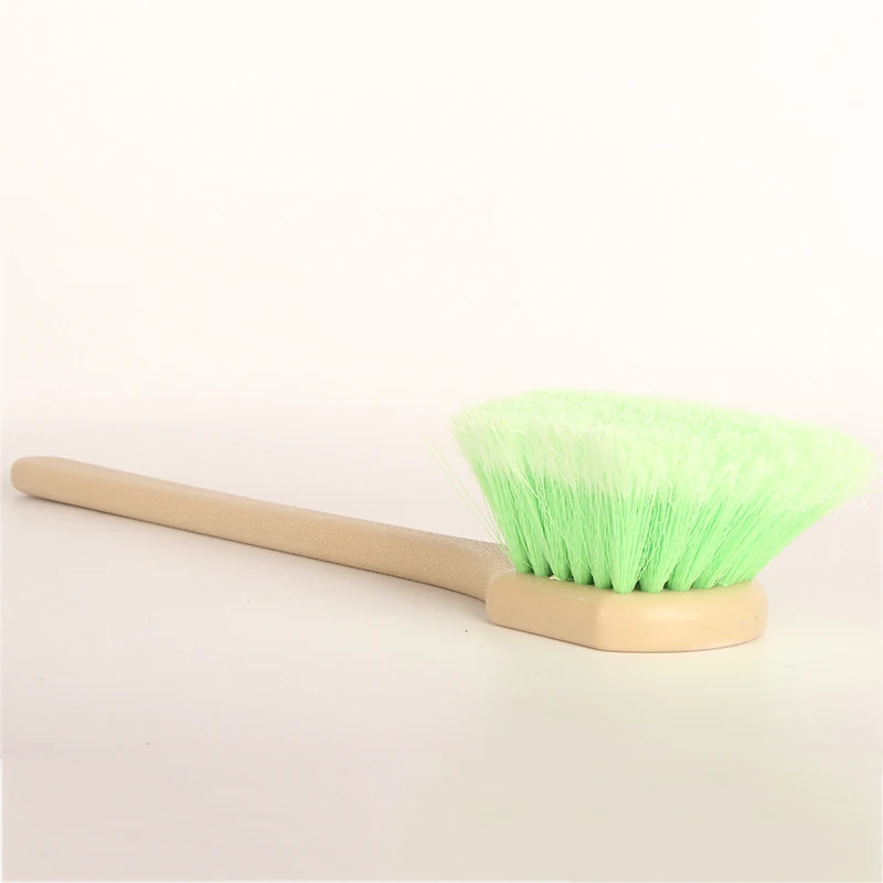straight long handle Новинка, 1 шт., длинная ручка, мягкий ворс, не царапается, щетка для шин, прямая/изогнутая, специальный дизайн, щетка для чистки автомобильных шин и ковров - Цвет: straight long handle