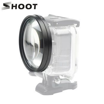

SHOOT 58mm Macro Lens 10x Magnification Close Up Lens for Gopro Hero 7 6 5 Black Waterproof Case Go Pro Kits for GoPro Accessory