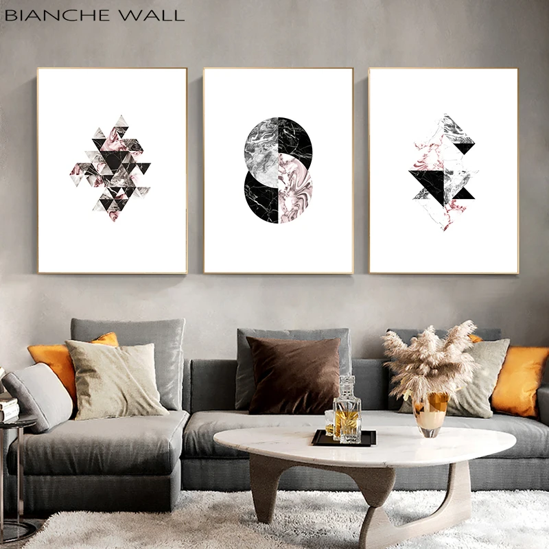 

Marble Pattern Geometry Abstract Nordic Poster Prints Minimalist Wall Art Canvas Painting Modern Picture Home Decor