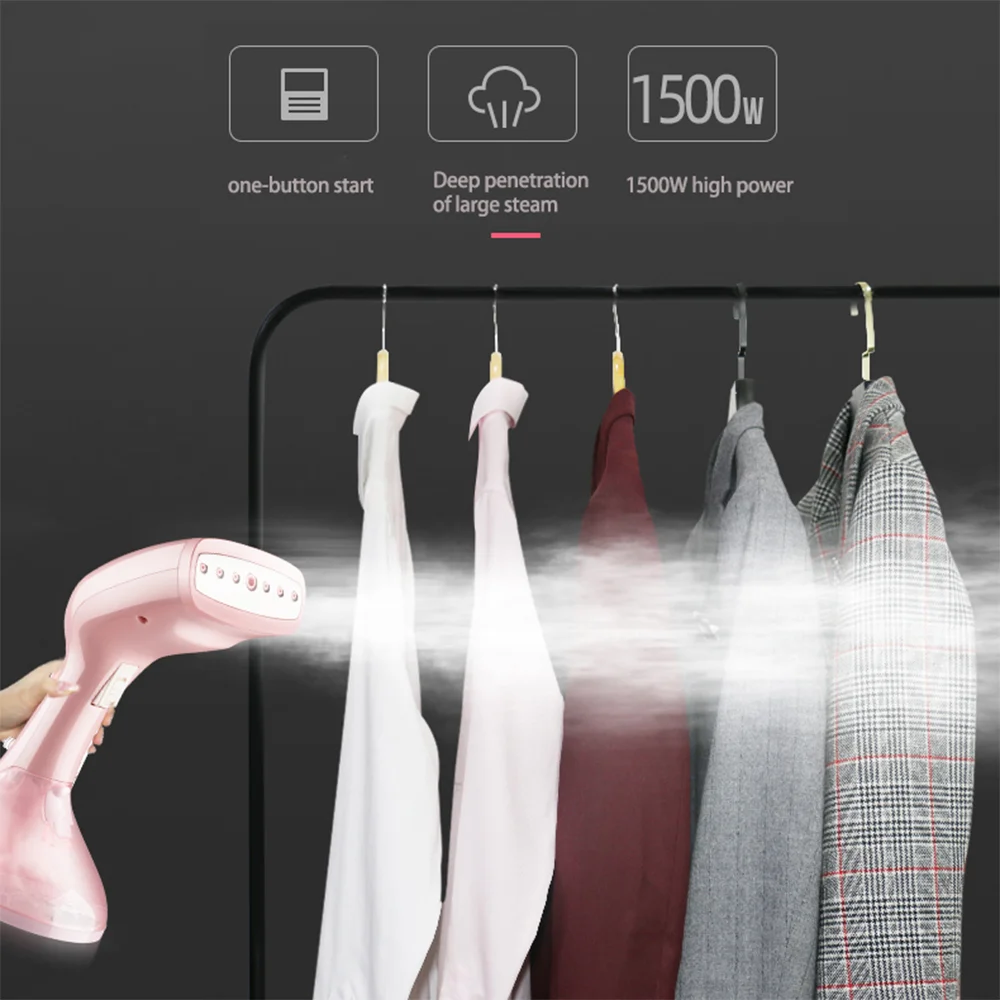 KONKA 1500W Powerful Electric Garment Steamer  Handheld Fabric Steamer 30 Seconds Fast-Heat  Home Travelling Portable Steamer 3