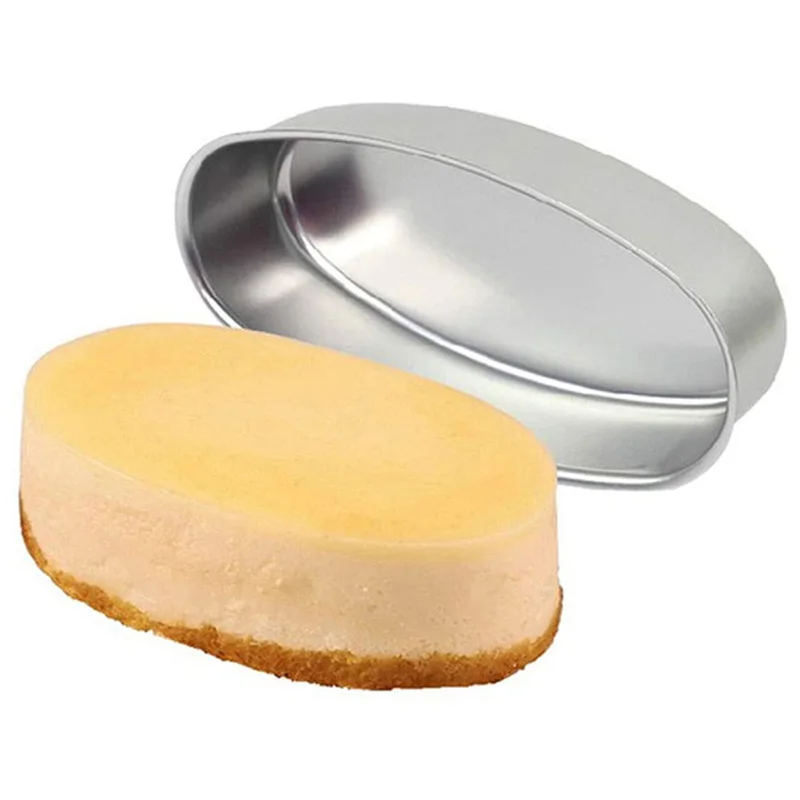 8 Inch Oval Shaped Cake Pan Non-Stick Loaf Bread/ Cheesecake Mold Aluminum Alloy Baking Supplies Home Kitchen Bakery SUB Sale