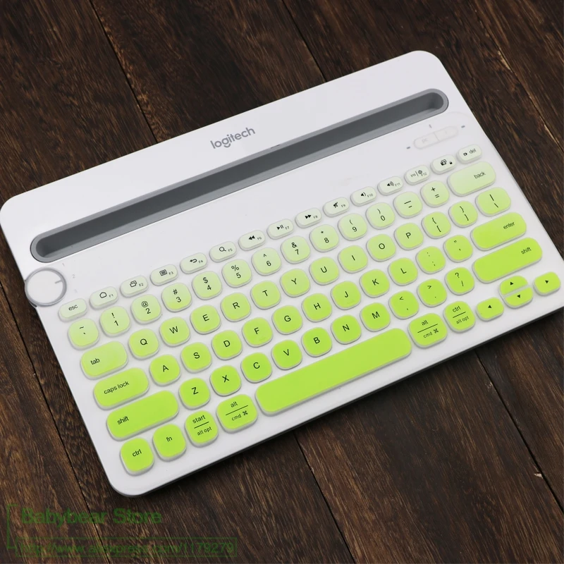 fadegreen K 480 силиконовый пыленепроницаемый беспроводной настольный чехол для клавиатуры защитная пленка для кожи от пыли для клавиатуры с поддержкой Bluetooth, K480 - Цвет: fadegreen