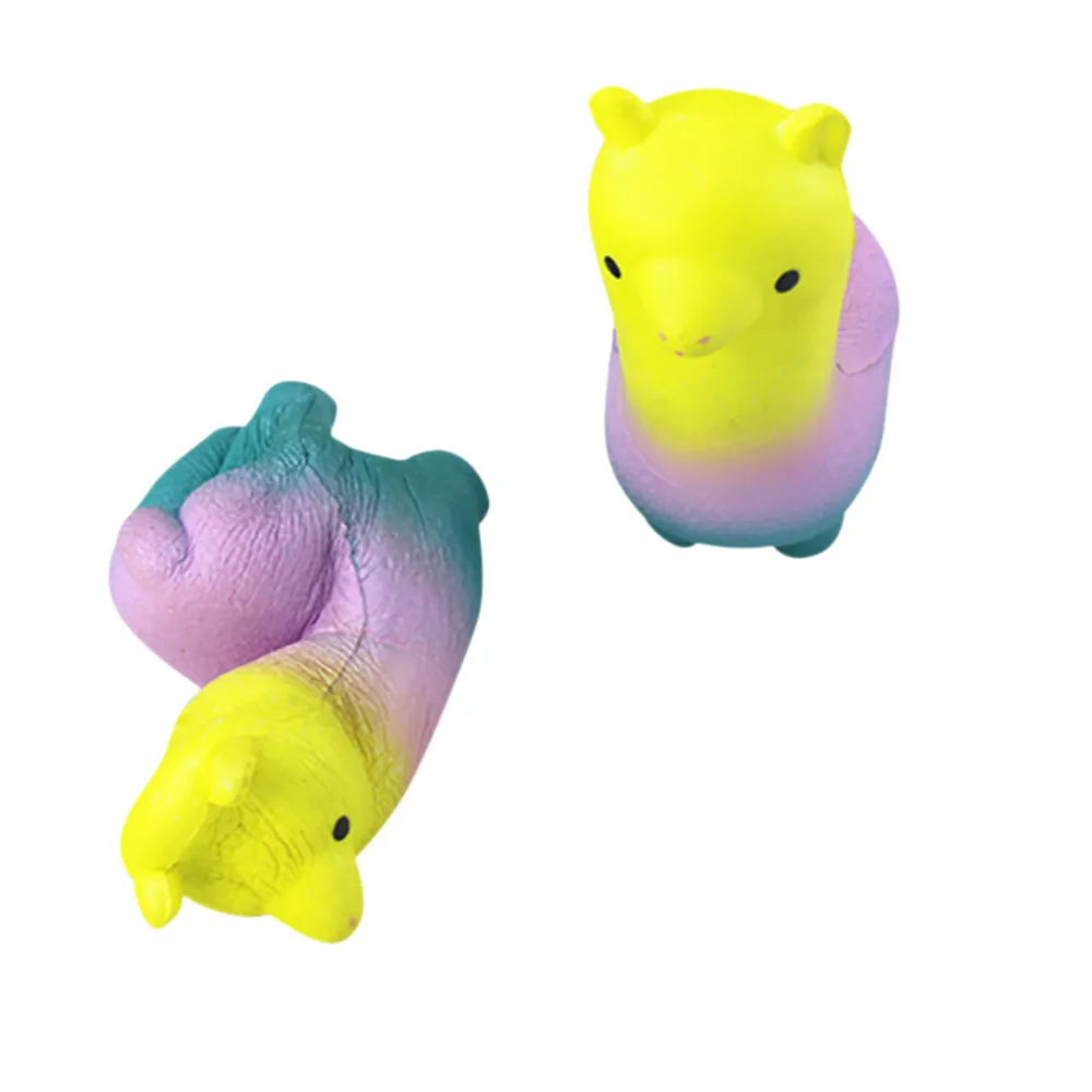 Радуга Альпака мягкая искусственная игрушка медленно поднимающаяся игрушка для снятия стресса дети взрослые сжимающие игрушки декомпрессионное отверстие игрушка# B