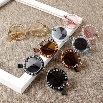 

Summer Cute Children Girls Letter Sunglasses Frame Sunglasses ANTI-UV Protection Reflective Kids Beach Toys Accessories Outdoor