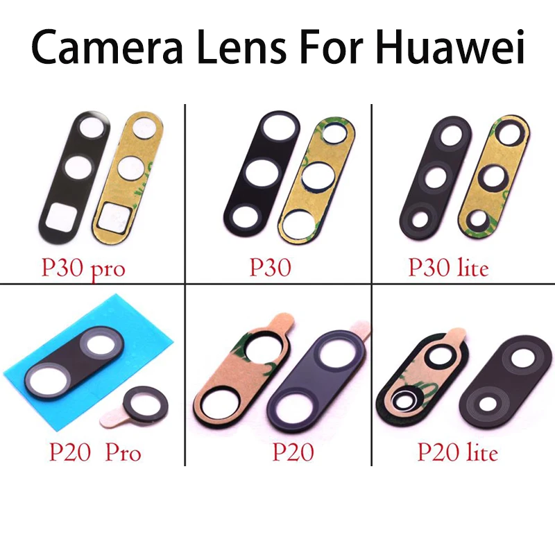 Замена стекла для объектива задней камеры Huawei P30 Pro Lite P20 с наклейкой 2