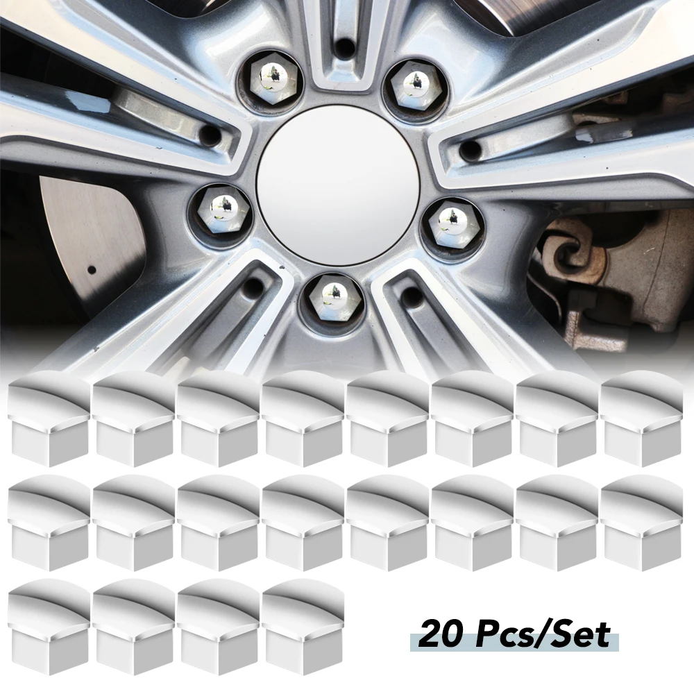 20Pcs 17mm Car Wheel Nut Caps Auto Hub Screw Cover for renault Dacia