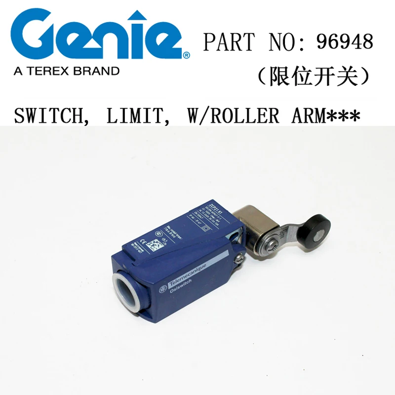 GENIE SWITCH,LIMIT,W/ROLLER ARM,PART NO 96948
