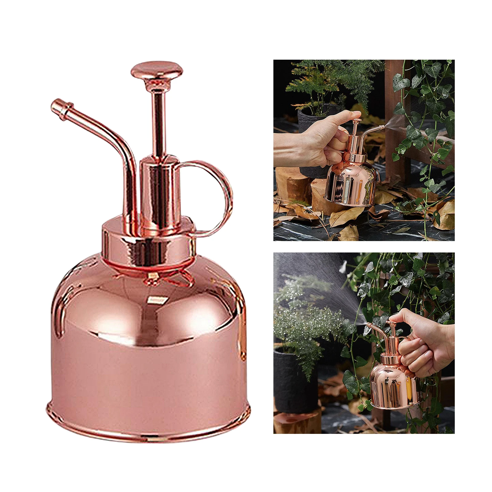 300ML Small Watering Can Plant Watering Pot Spray Bottle Retro Style Gardening Tools for Water Plants Flowers