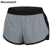 Morematch, модные женские шорты для йоги, быстросохнущие, дышащие, свободные, спортивные шорты, высокая талия, двойной слой, анти-светильник, шорты для фитнеса