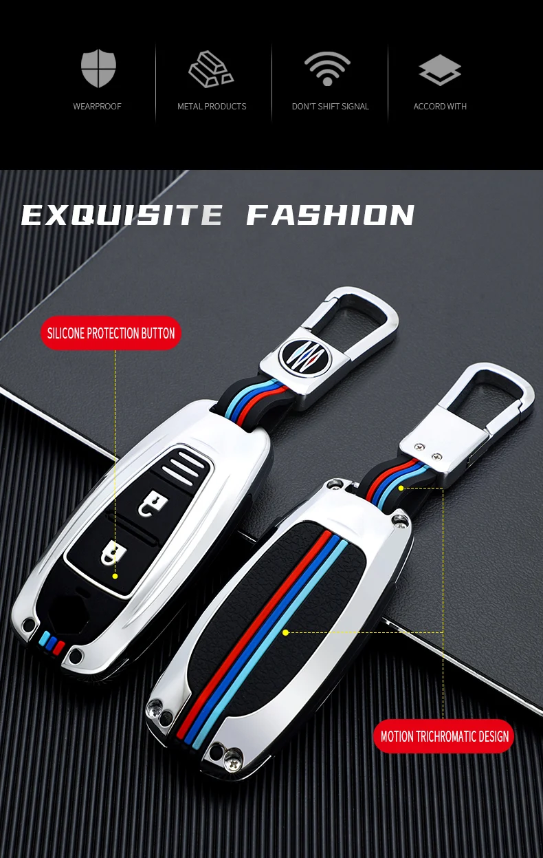 Custodia Smart Key Shell per auto in lega di zinco per Suzuki Vitara Swift Ignis Kizashi SX4 Baleno Ertiga 2016 2017 2018 2019 portachiavi - Hba90856ed19b4c25a4790f1cbb3d1c91Y