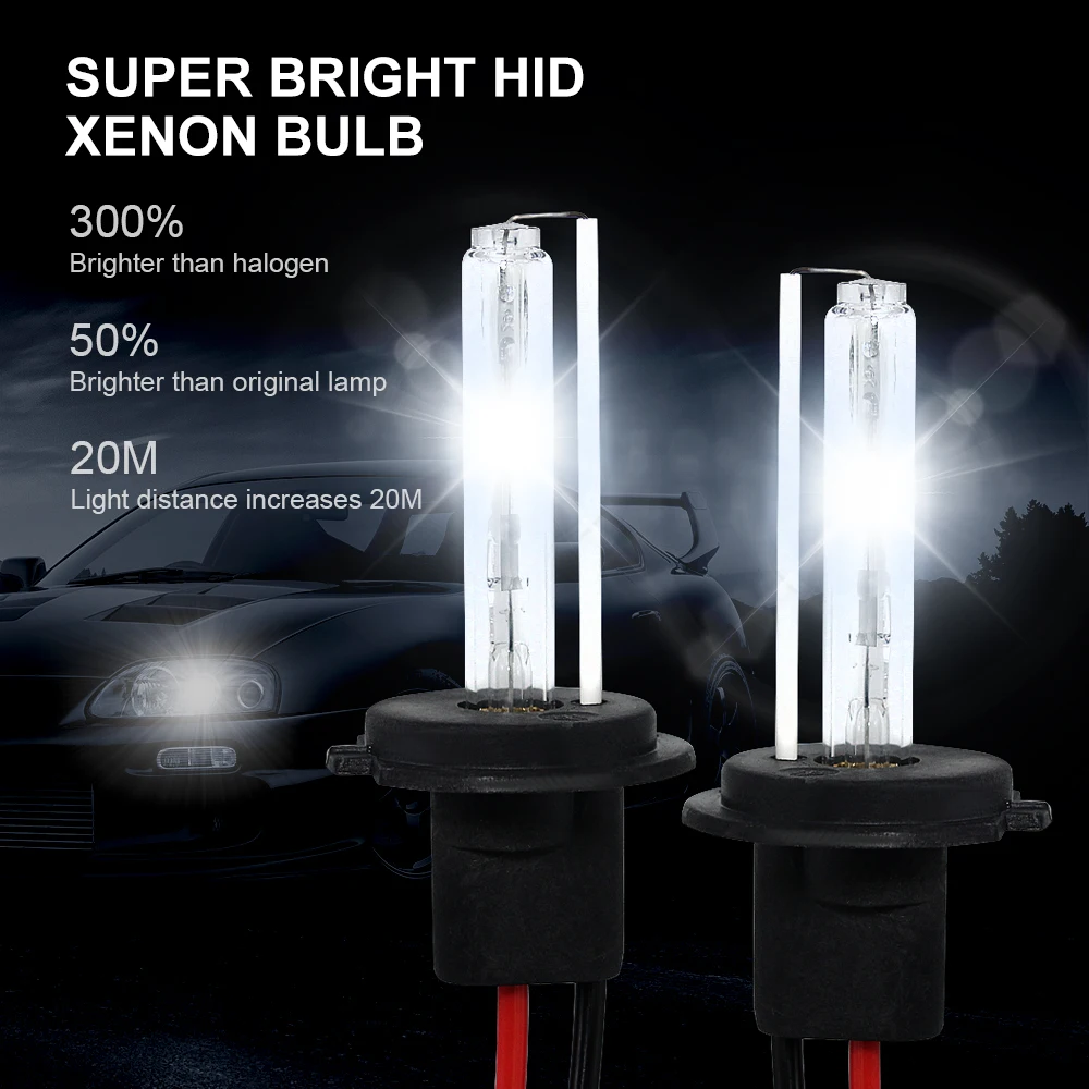 ANBLUB 2 шт. 35 Вт HID ксеноновая лампа постоянного тока 12 В H1 H3 H7 H11 9005 9006 Лампа 4300k 5000k 6000k