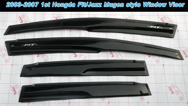 Mugen Стиль окна вентиляционный козырек подходит для Honda 2003 2004 2005 2006 2007 Fit/Джаз