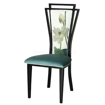 

New Chinese Hotel Chair Simple Restaurant Box Hotel Home Table and Chair Hot Pot Restaurant Dining Chair 4 Starting