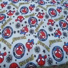 140 см ширина мультфильм человек паук серый полиэстер саржа ткань для маленьких мальчиков и девочек школьный занавес скатерти DIY-BK734