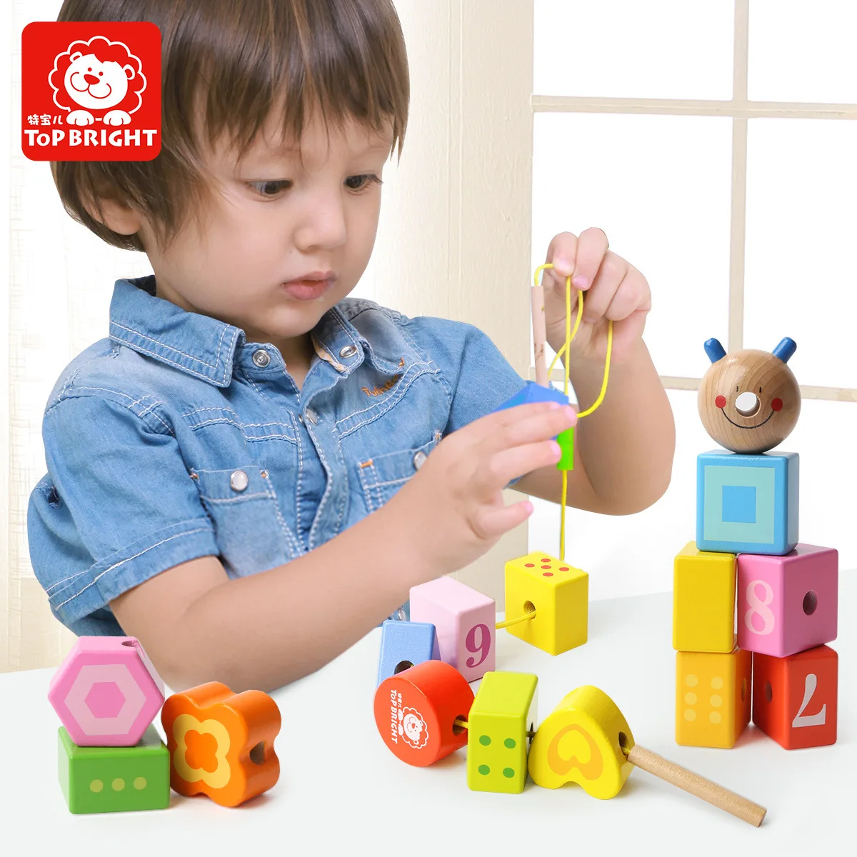 

TOPBRIGHT Caterpillar Baby Beaded Bracelet Threading Building Blocks Educational Toy Infants Children Early Education Wear Beads