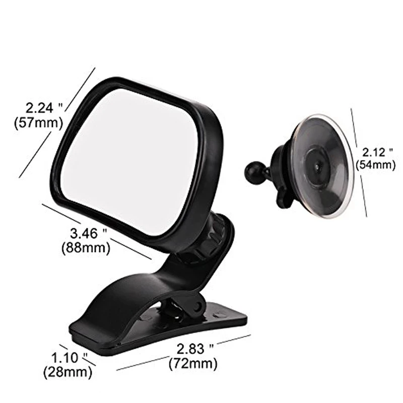 2 in 1 Mini Children Rear Convex Mirror Car Back Seat Baby Mirror Adjustable Auto Kids Monitor Safety Car Rearview mirror