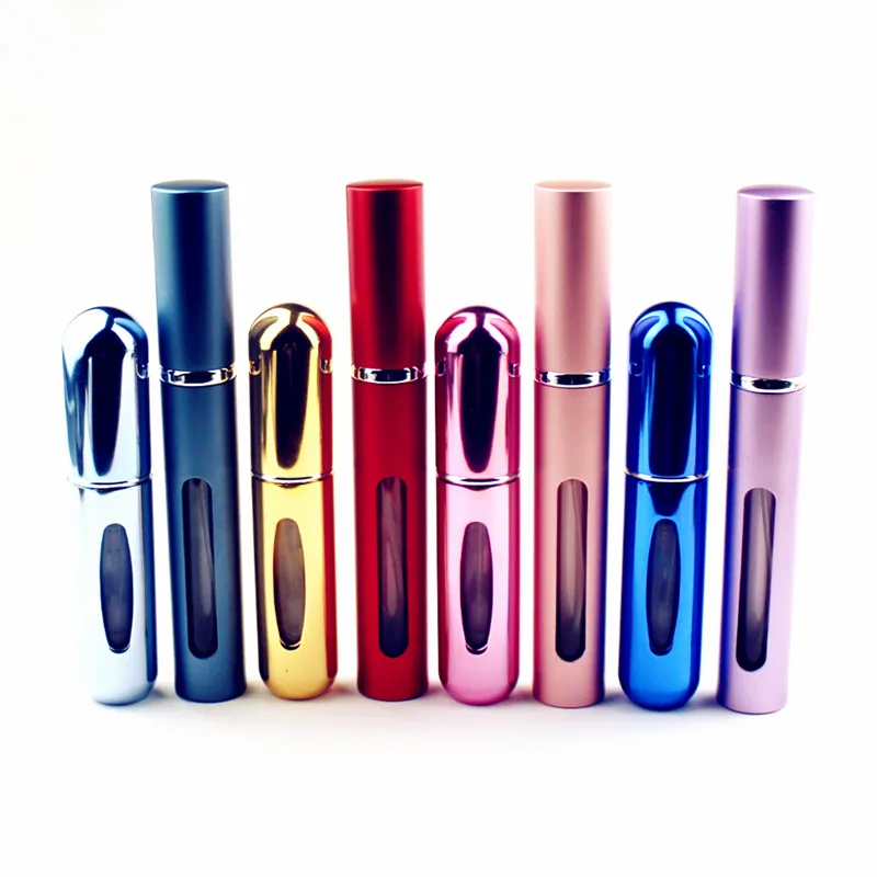 1PC Top Quality 5ml Perfume Bottle Mini Metal Sprayer Refillable Aluminum Perfume Atomizer Travel Size-0