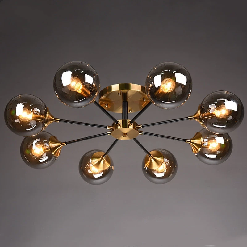 Tanie Postmodernistyczny prosty lampy sufitowe LED szklane kulki lampy Nordic wisząca