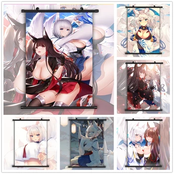 

Azur Lane Akagi Kaga Anime Manga HD Print Wall Poster Scroll
