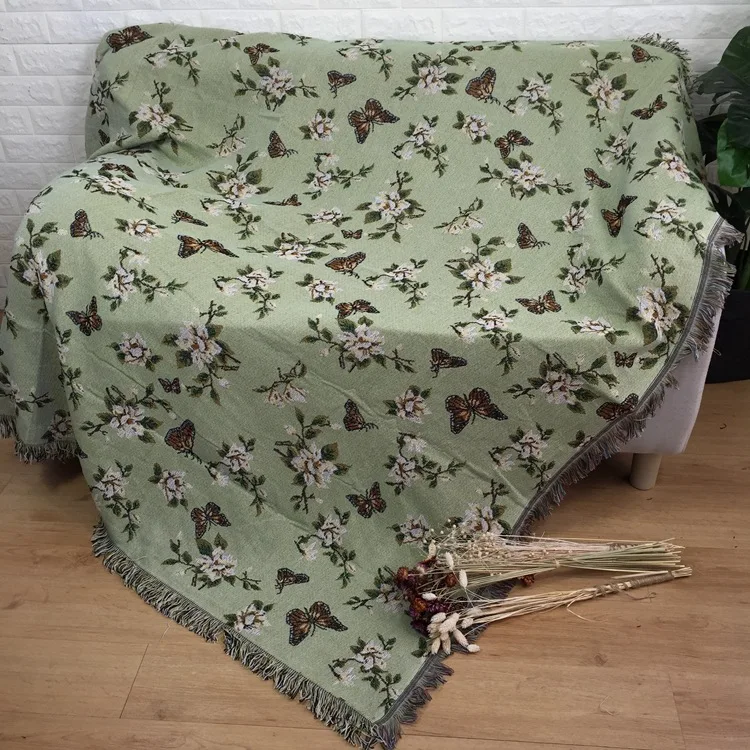 Blanket Foreign Trade Export Even Destroy Amazon Decorative Wall Hangings Dust Cover Plum Butterfly Single Person Can Be a Gener