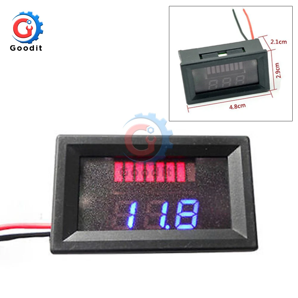 12V Синий светодиодный свинцово кислотные Батарея индикатор Ёмкость тестер