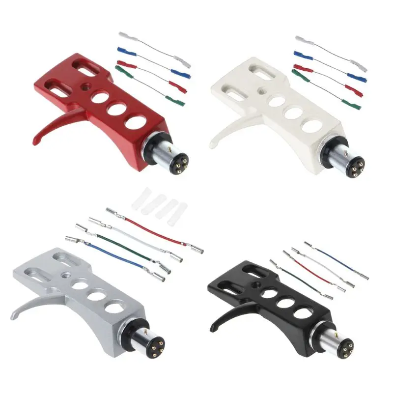 Turntable Headshell Mount Universal LP Phono Cartridge Replacement Phonograph Head Holder Stylus Lead Wire