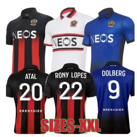 

OGC Nice Soccer Jerseys DOLBERG 2020 2021 ATAL LEES MELOU CYPRIEN Football Shirt RONY LOPES CLAUDE MAURICE Nice Jersey thailand