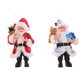 

2Pcs Santa Claus Pendant Christmas Ornament Santa Gift Claus Ornament Doll Christmas Santa Claus Decoration