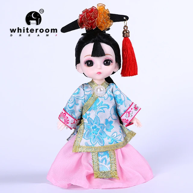 EIEIO Chinese style 1/12 bjd dolls for girls dress ancient costume clothes Kawaii Soft  interactive Toys for KIDS children  Gift BABY08