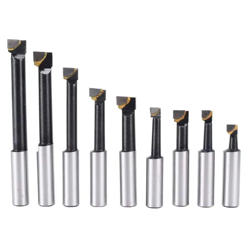 boring bars set 9pcs carbide tips 12mm boring lathe tool turning bar