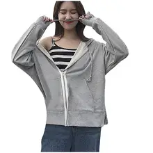 Женская свободная куртка с капюшоном, верхняя одежда, женский кардиган на молнии, Топ с длинным рукавом, свободное спортивное пальто, осенняя повседневная куртка, одежда