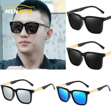 Новинка, Классические поляризованные солнцезащитные очки для мужчин и женщин, солнцезащитные очки с квадратной оправой для вождения, мужские очки, UV400, очки для вождения