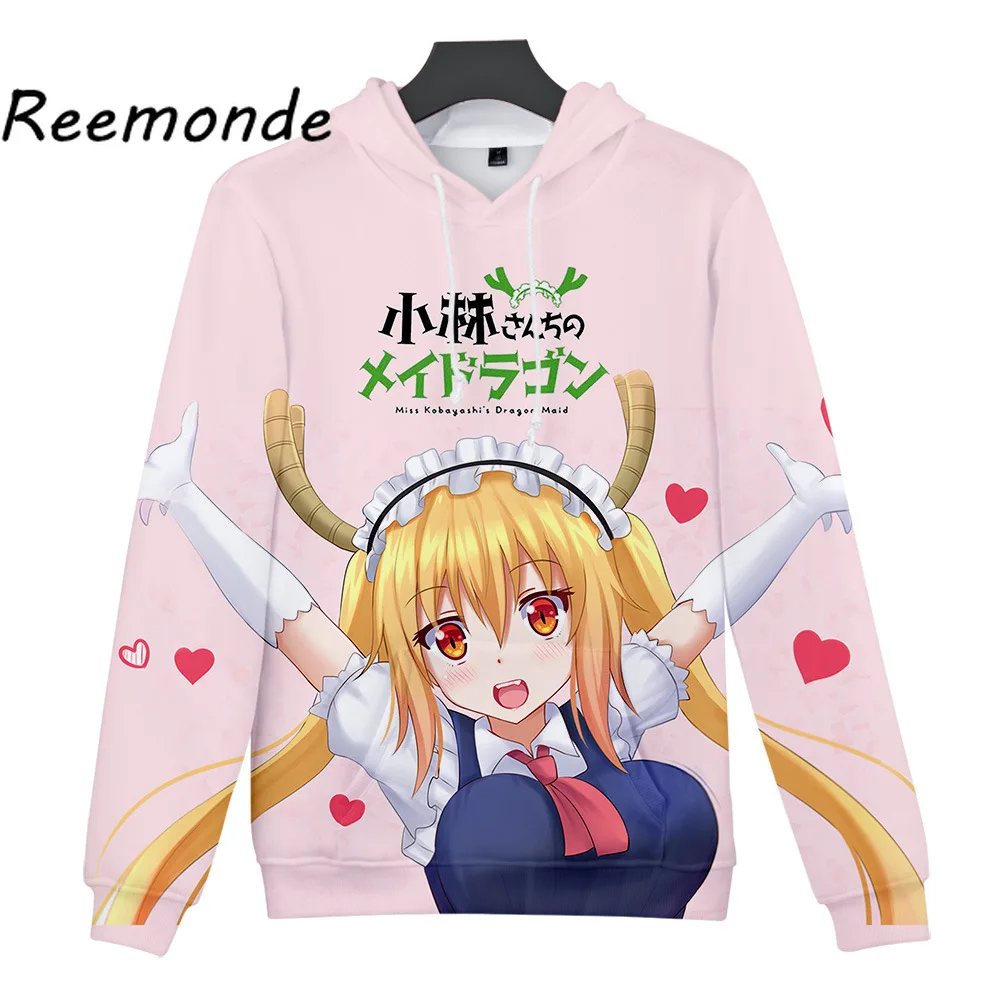 

Japanese Anime Kobayashi San Chi No Maid Dragon Hoodies Hooded Miss Kobayashi's Dragon Maid Tohru Kanna Costume Clothes Hoody